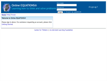 Tablet Screenshot of equations.alf-learning.org